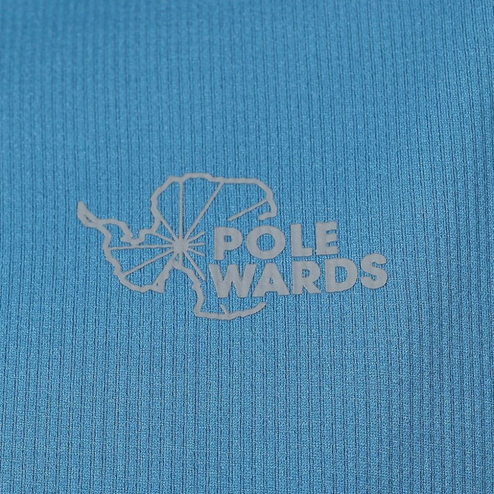 POLEWARDS（メンズ）長袖Tシャツ ロンT DRY COMFORT ハーフジップTシャツ PW2RJB03 MBLU マリンブルー 吸汗速乾 ストレッチ