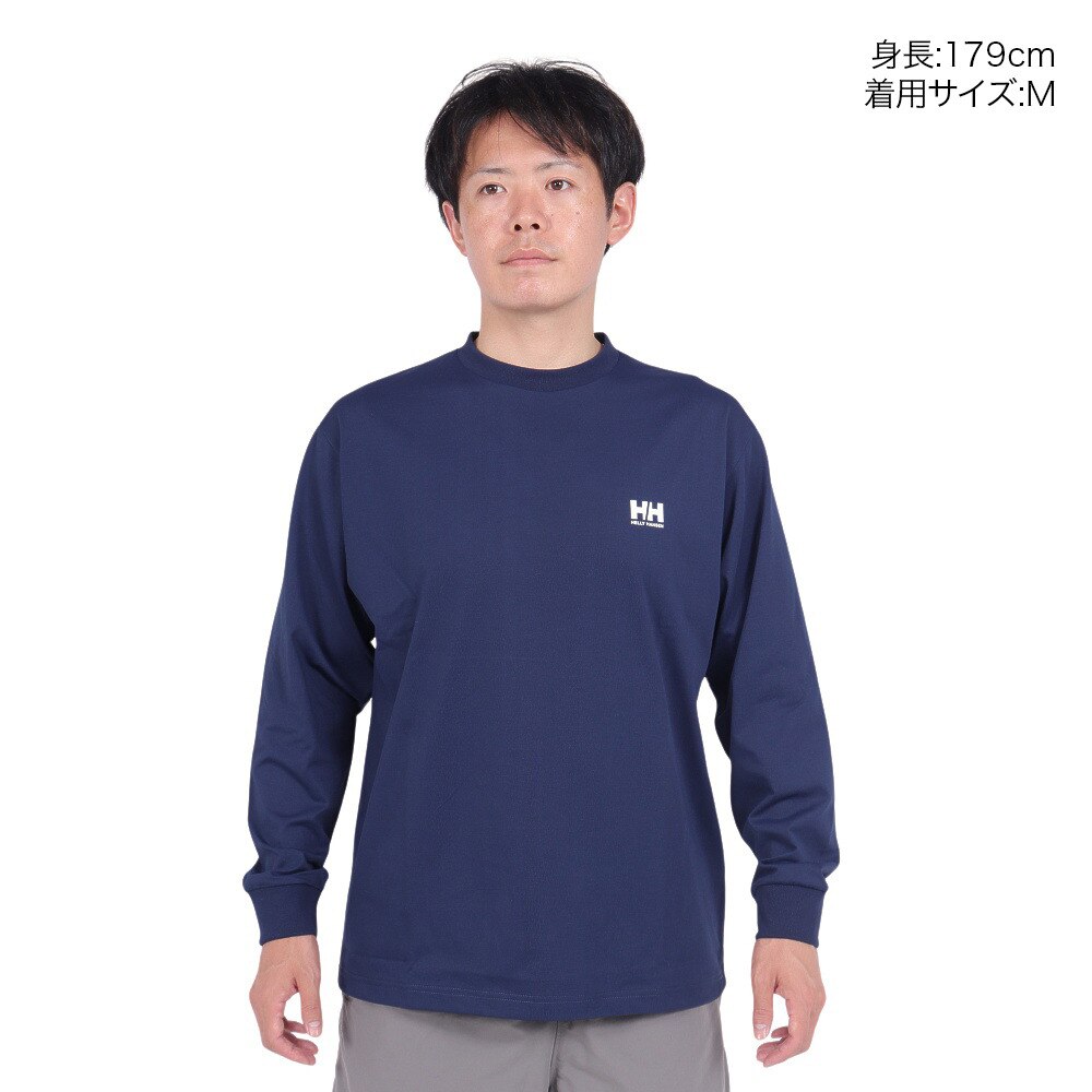 ヘリーハンセン（HELLY HANSEN）（メンズ）UV カット 速乾 ロングスリーブオーシャングラフィックTシャツ HH32467 ON