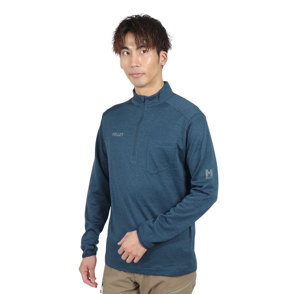 ミレー（Millet）（メンズ）長袖Tシャツ ロンT アイラ 2 ジップ ロングスリーブ MIV01980-N8737
