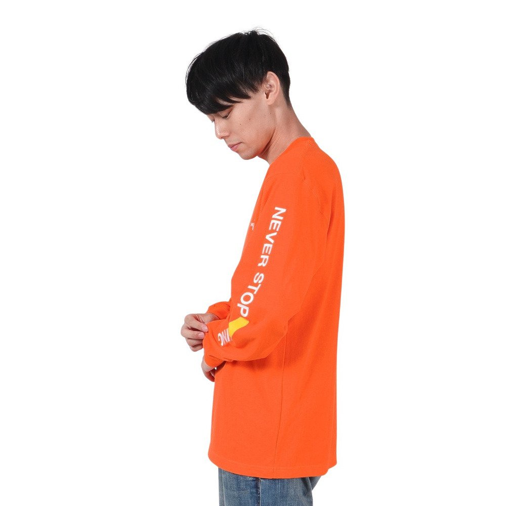 ザ・ノース・フェイス（THE NORTH FACE）（メンズ、レディース）UVケア 長袖Tシャツ ロンT ロングスリーブ ネバーストップ アイエヌジーTシャツ NT32405 TO オレンジ