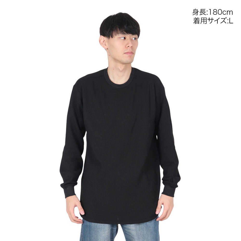 ザ・ノース・フェイス（THE NORTH FACE）（メンズ、レディース）ロングスリーブ ウォームワッフルクルー NT62436 K ブラック