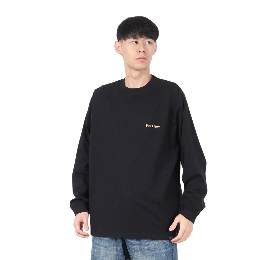 ペンドルトン（PENDLETON）（メンズ）長袖Tシャツ ロンT バックプリント 19807029 BLK