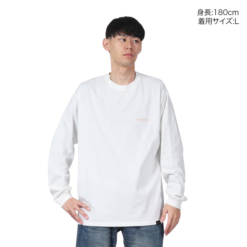 ペンドルトン（PENDLETON）（メンズ）長袖Tシャツ ロンT バックプリント 19807029 OWH