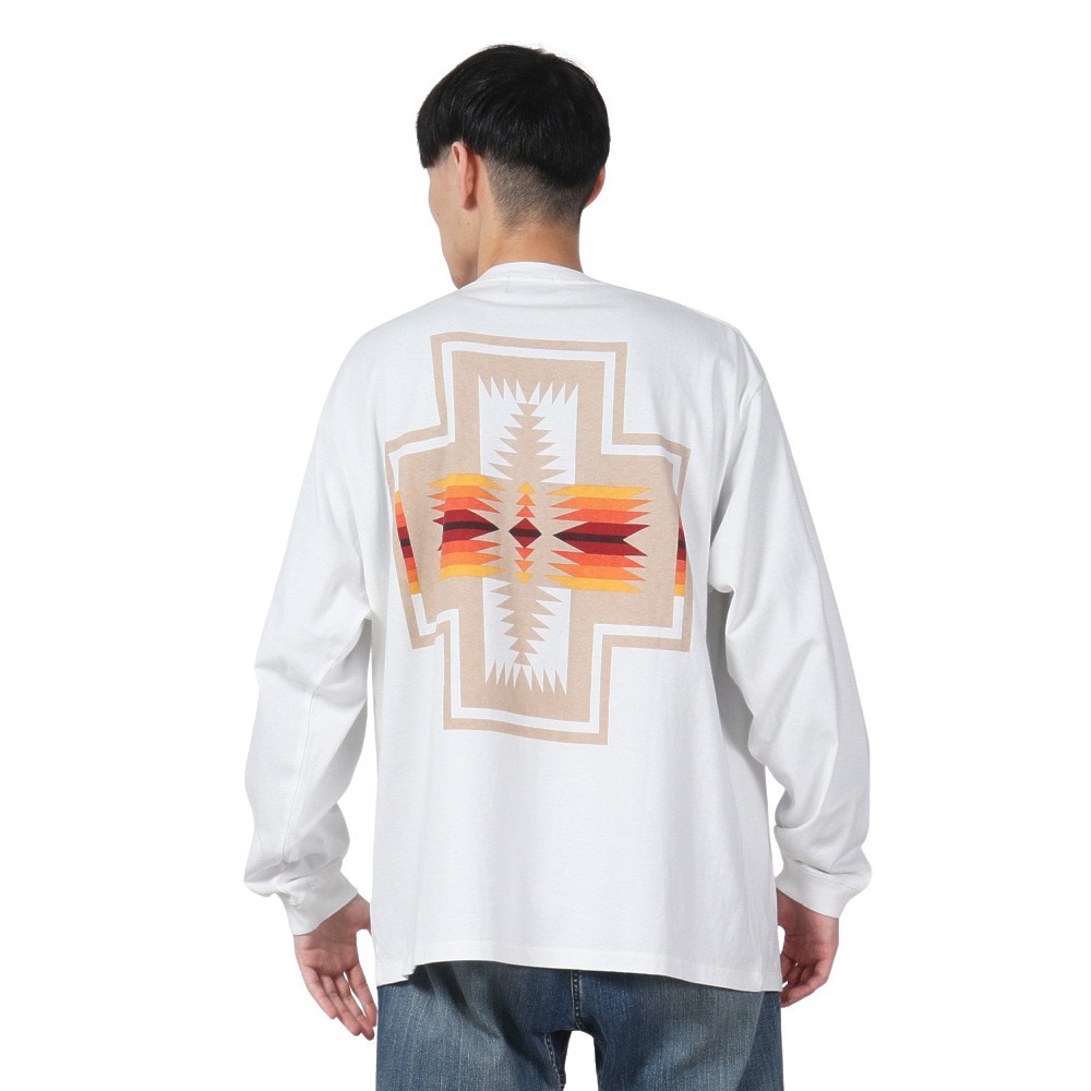 ペンドルトン（PENDLETON）（メンズ）長袖Tシャツ ロンT バックプリント 19807029 OWH