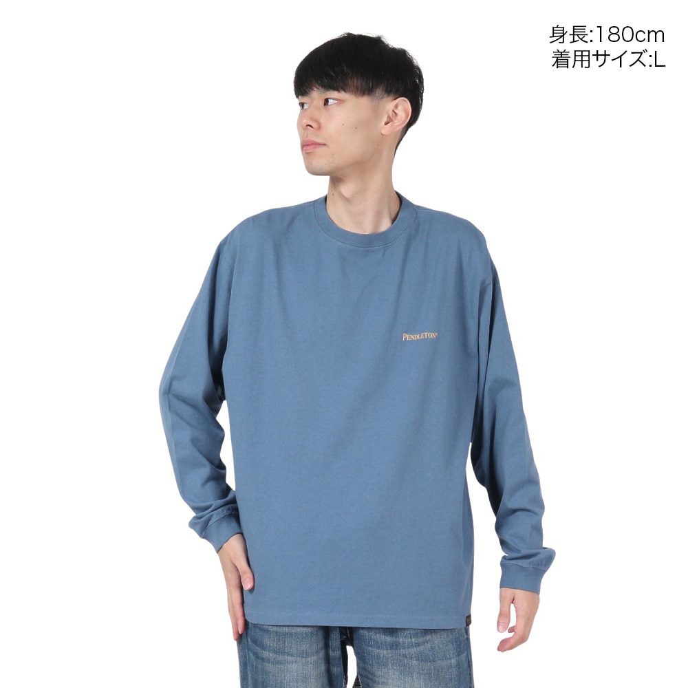ペンドルトン（PENDLETON）（メンズ）長袖Tシャツ ロンT バックプリント 19807029 SBL