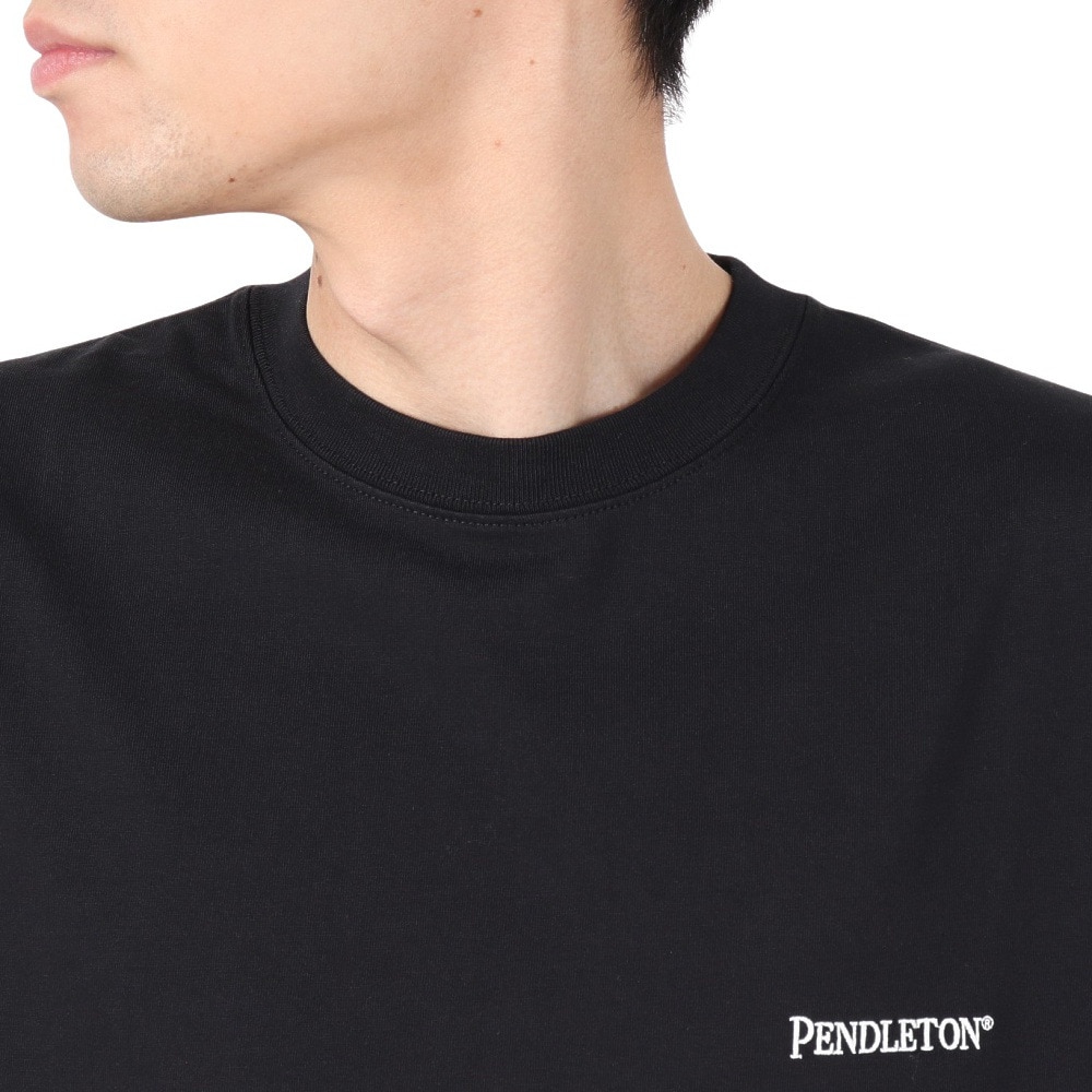 ペンドルトン（PENDLETON）（メンズ）長袖Tシャツ ロンT バックエンブロイダリー 19807030 BLK
