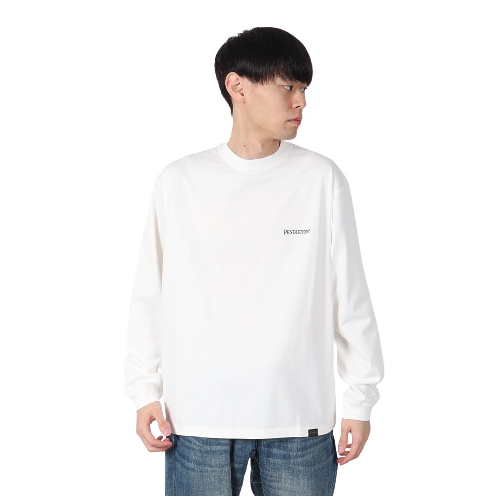 ペンドルトン（PENDLETON）（メンズ）長袖Tシャツ ロンT バックエンブロイダリー 19807030 OWH
