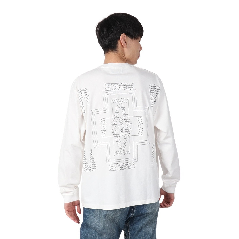 ペンドルトン（PENDLETON）（メンズ）長袖Tシャツ ロンT バックエンブロイダリー 19807030 OWH
