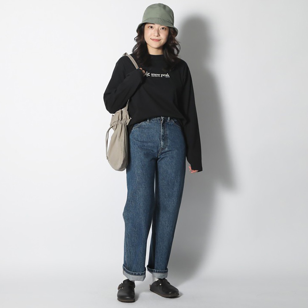 スノーピーク（snow peak）（メンズ）ロンT ソフトコットン ロゴ 長袖Tシャツ SW-24SU201 BK