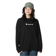 (メンズ)ロンT ソフトコットン ロゴ 長袖Tシャツ SW-24SU201 BK