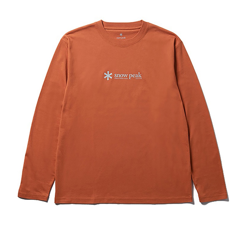 スノーピーク（snow peak）（メンズ）ロンT ソフトコットン ロゴ 長袖Tシャツ SW-24SU201 OR