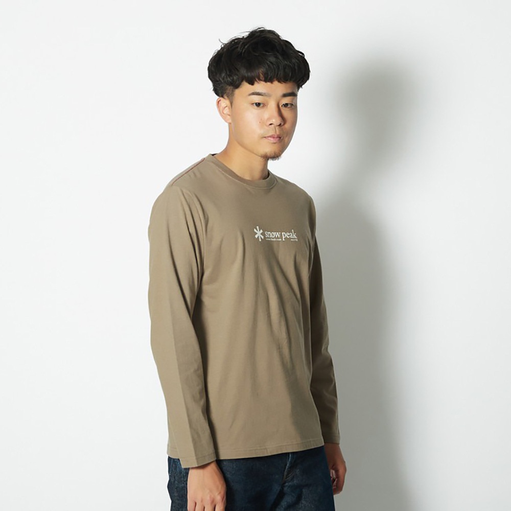 スノーピーク（snow peak）（メンズ）ロンT ソフトコットン ロゴ 長袖Tシャツ SW-24SU201 PR