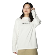 (メンズ、レディース)Soft Cotton ロゴ 長袖 Tシャツ SW-24SU201 WH