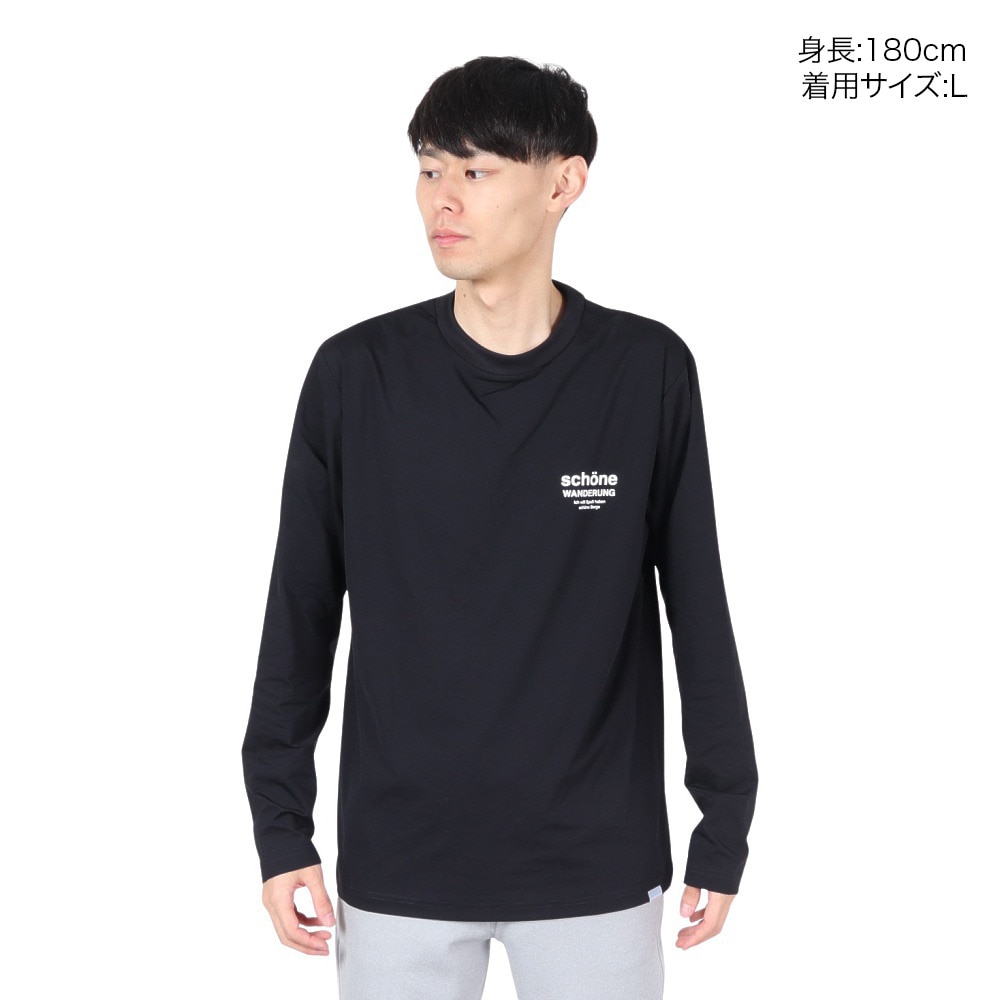 ロジャーエーガー（ROGEREGGER）（メンズ）長袖Tシャツ ロンT ヴァンデルング RE24FUK5610006 BLK