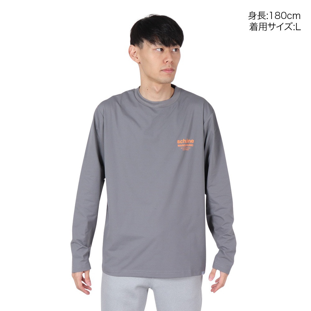ロジャーエーガー（ROGEREGGER）（メンズ）長袖Tシャツ ロンT ヴァンデルング RE24FUK5610006 GRY