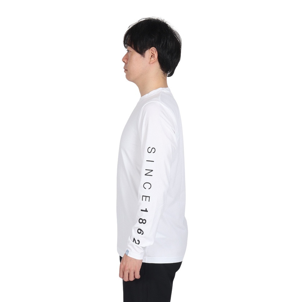 マムート（MAMMUT）（メンズ）長袖Tシャツ QD ロゴプリント ロングスリーブ Tシャツ アジアンフィット 1016-01030-00742 ホワイト EUROサイズ