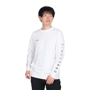 (メンズ)長袖 ロンT UVカット QD ロゴプリント ロングスリーブTシャツ アジアンフィット 1016-01030 EUROサイズ