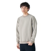(メンズ)長袖Tシャツ ロンT 発熱素材 ブレスサーモ リップルキルト クルーネックシャツ B2MCA51153