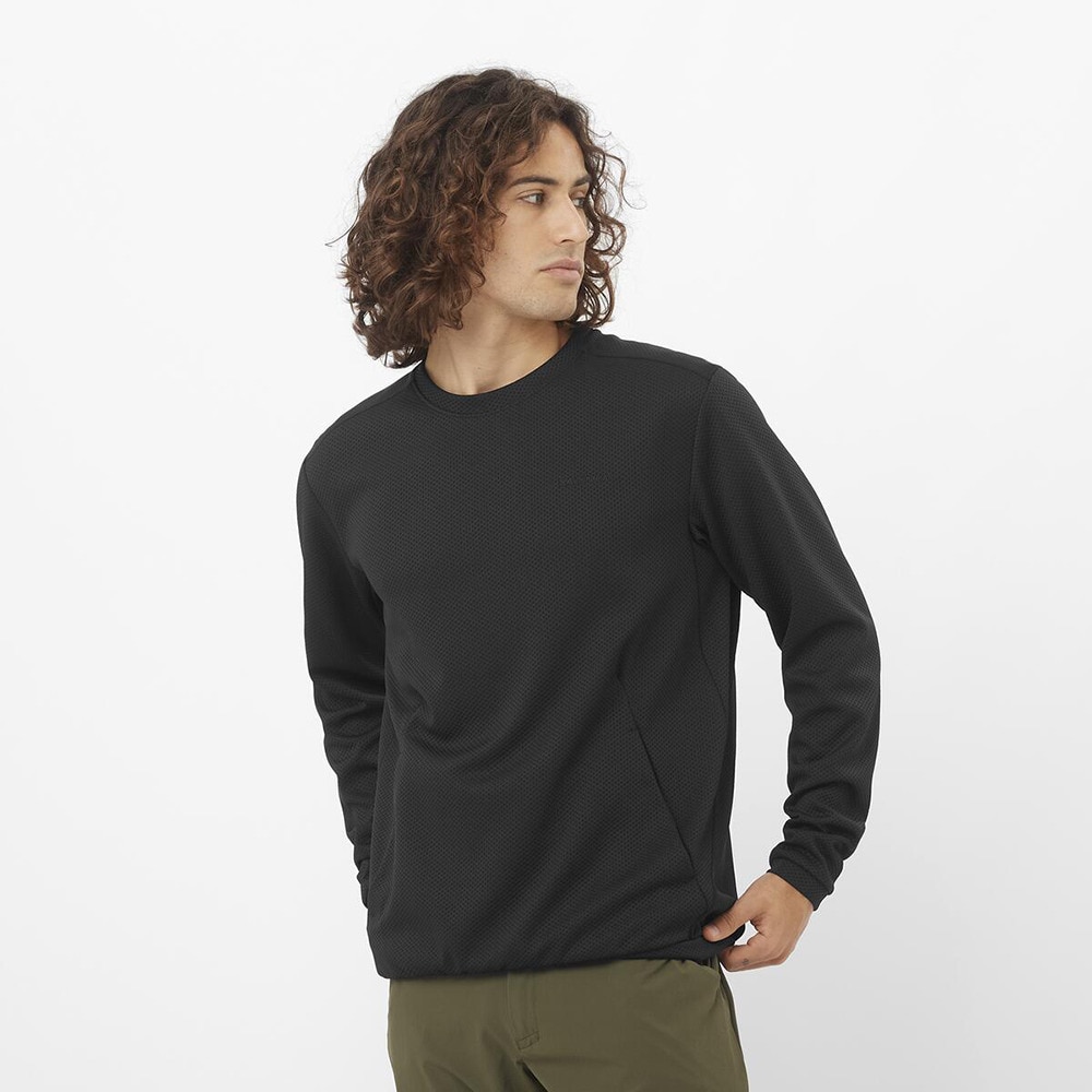 サロモン（SALOMON）（メンズ）長袖Tシャツ ロンT MOTOMESH クルーネックプルオーバー LC2446400