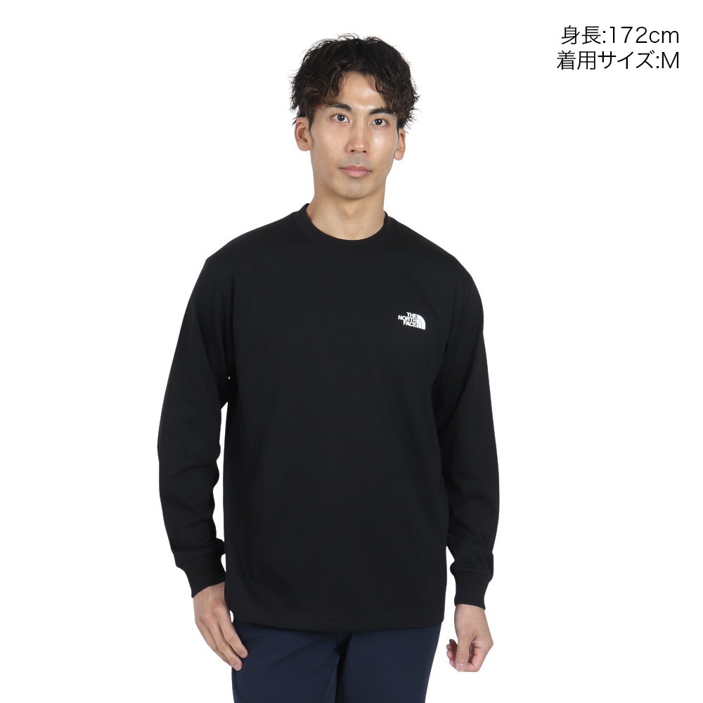 ザ・ノース・フェイス（THE NORTH FACE）（メンズ）長袖Tシャツ ロングスリーブ バックスクエアロゴ Tシャツ NT32442 K2