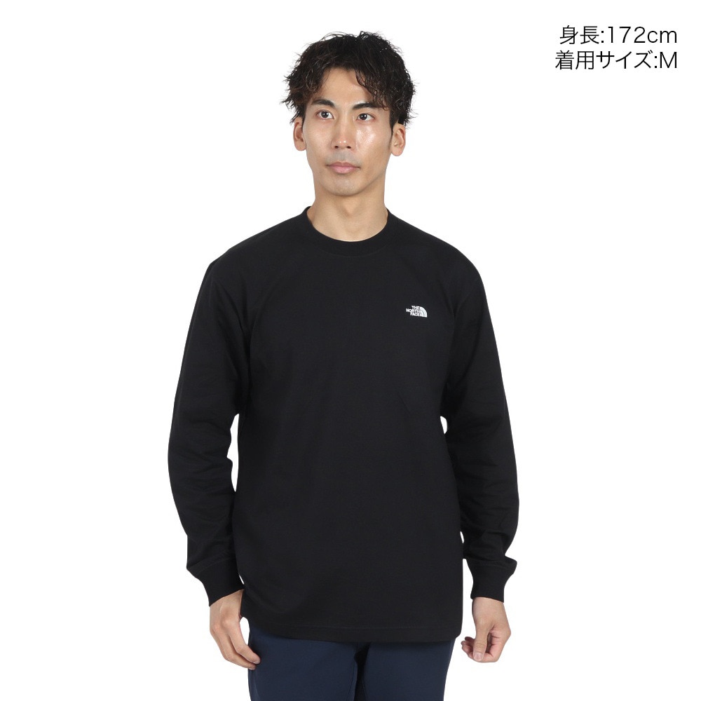 ザ・ノース・フェイス（THE NORTH FACE）（メンズ）長袖Tシャツ ロンT ロングスリーブ フラッシュドライヌプシコットン Tシャツ NT32535 K