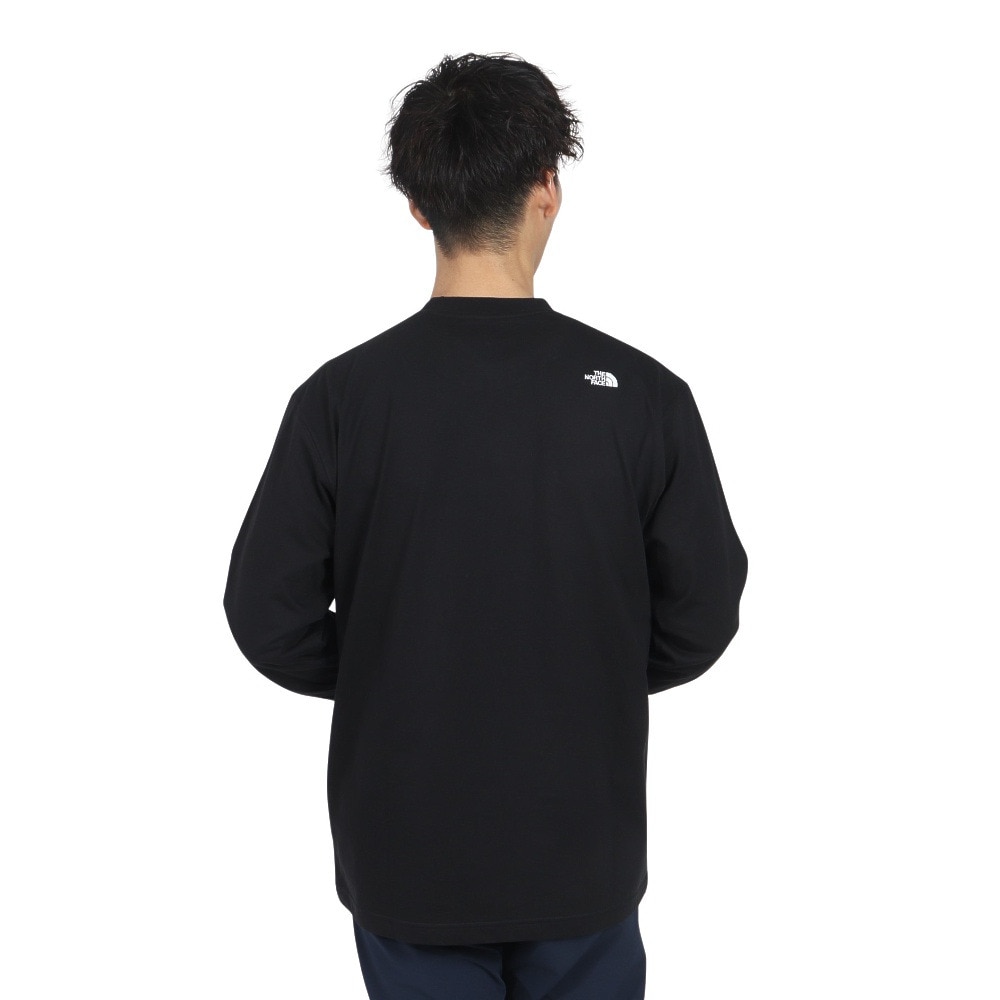 ザ・ノース・フェイス（THE NORTH FACE）（メンズ）長袖Tシャツ ロンT ロングスリーブ フラッシュドライヌプシコットン Tシャツ NT32535 K