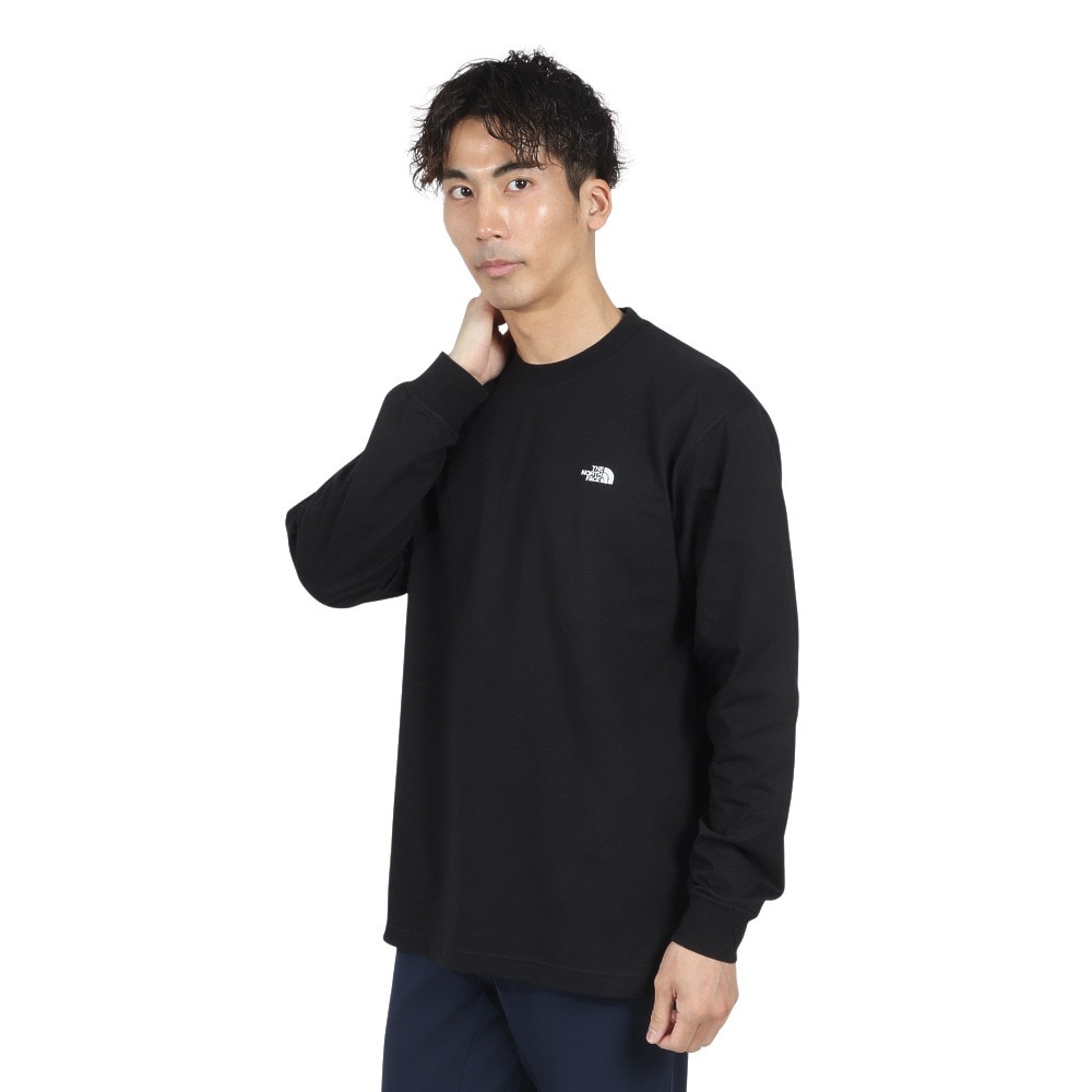 ザ・ノース・フェイス（THE NORTH FACE）（メンズ）長袖Tシャツ ロンT ロングスリーブ フラッシュドライヌプシコットン Tシャツ NT32535 K