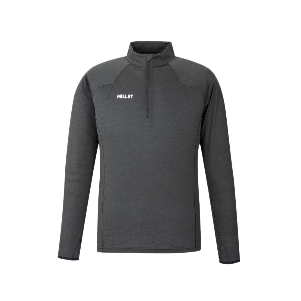 ミレー（Millet）（メンズ）長袖Tシャツ ロンT ウビック ウール ジップ ロングスリーブ MIV03183-N3721