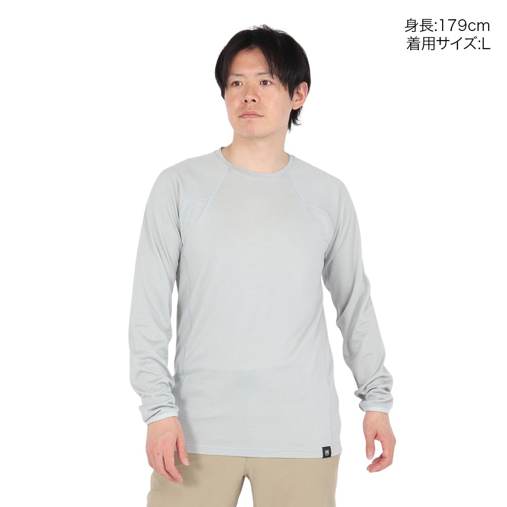 ミレー（Millet）（メンズ）長袖Tシャツ ウビック ウール クルー MIV03184-N7372