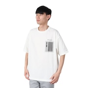 (メンズ、レディース)長袖Tシャツ ロンT レイリバーショートスリーブポケットTシャツ PM0833 125