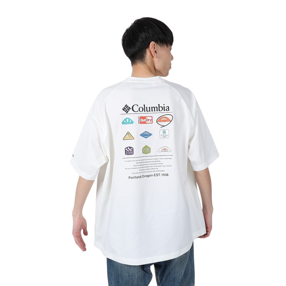 コロンビア（Columbia）（メンズ、レディース）レイリバースプリット ラグラングラフィック 半袖Tシャツ PM7377 125