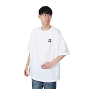 (メンズ、レディース)レイリバースプリット ラグラングラフィック 半袖Tシャツ PM7377 125