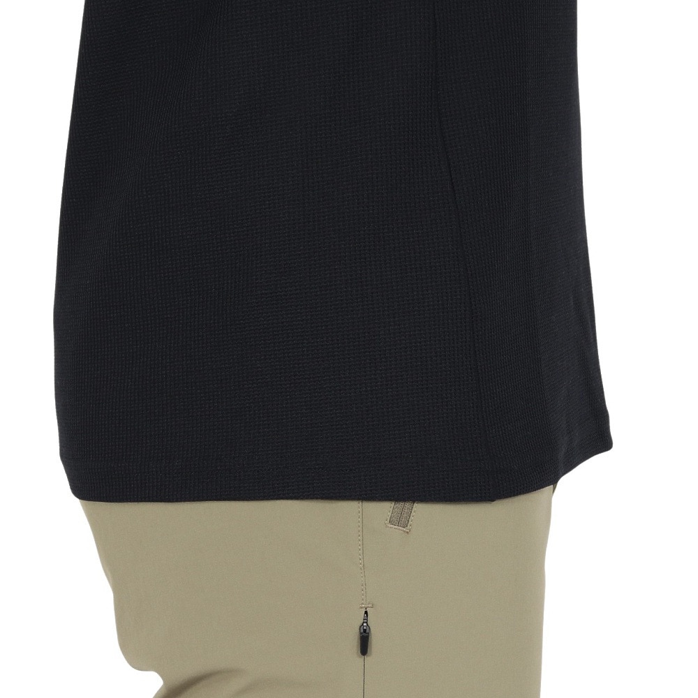 POLEWARDS（メンズ）長袖Tシャツ ロンT Woolmesh ハーフジップ PW2TJB01 BLK