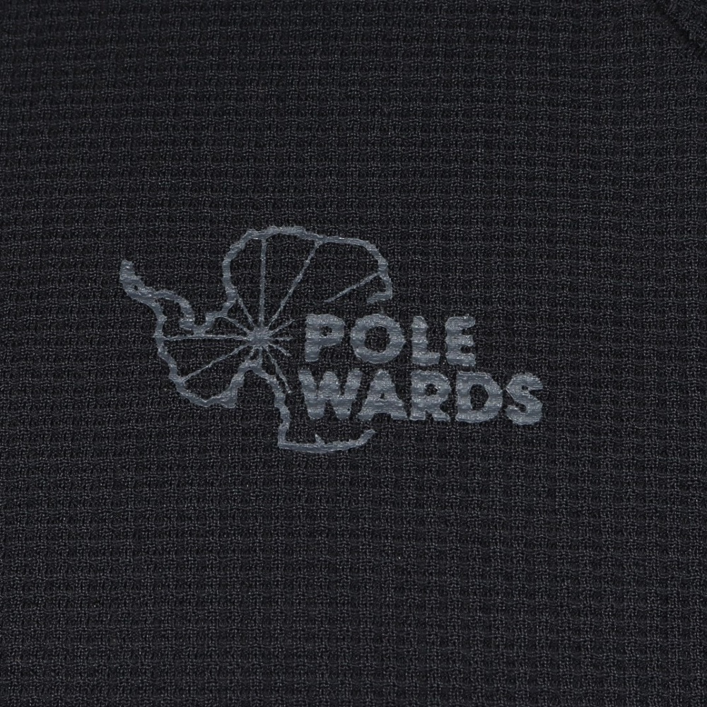 POLEWARDS（メンズ）長袖Tシャツ ロンT Woolmesh ハーフジップ PW2TJB01 BLK