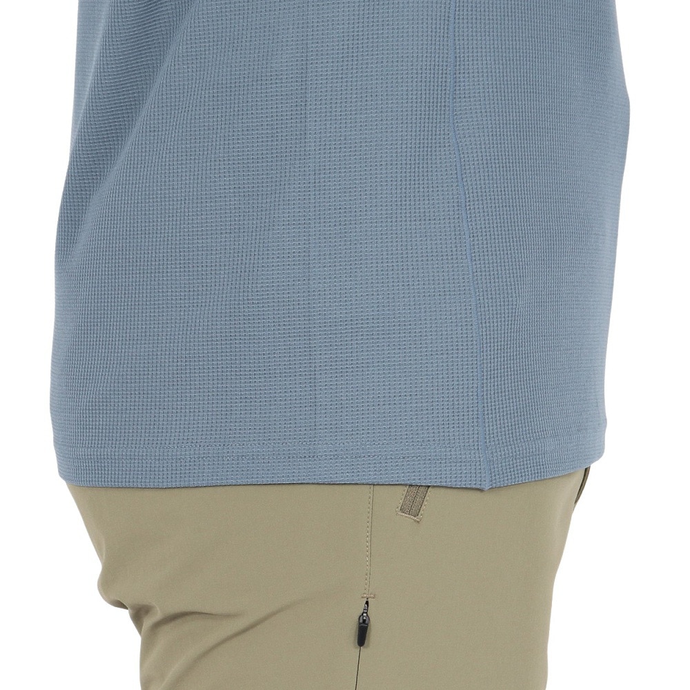 POLEWARDS（メンズ）長袖Tシャツ ロンT Woolmesh ハーフジップ PW2TJB01 BLU