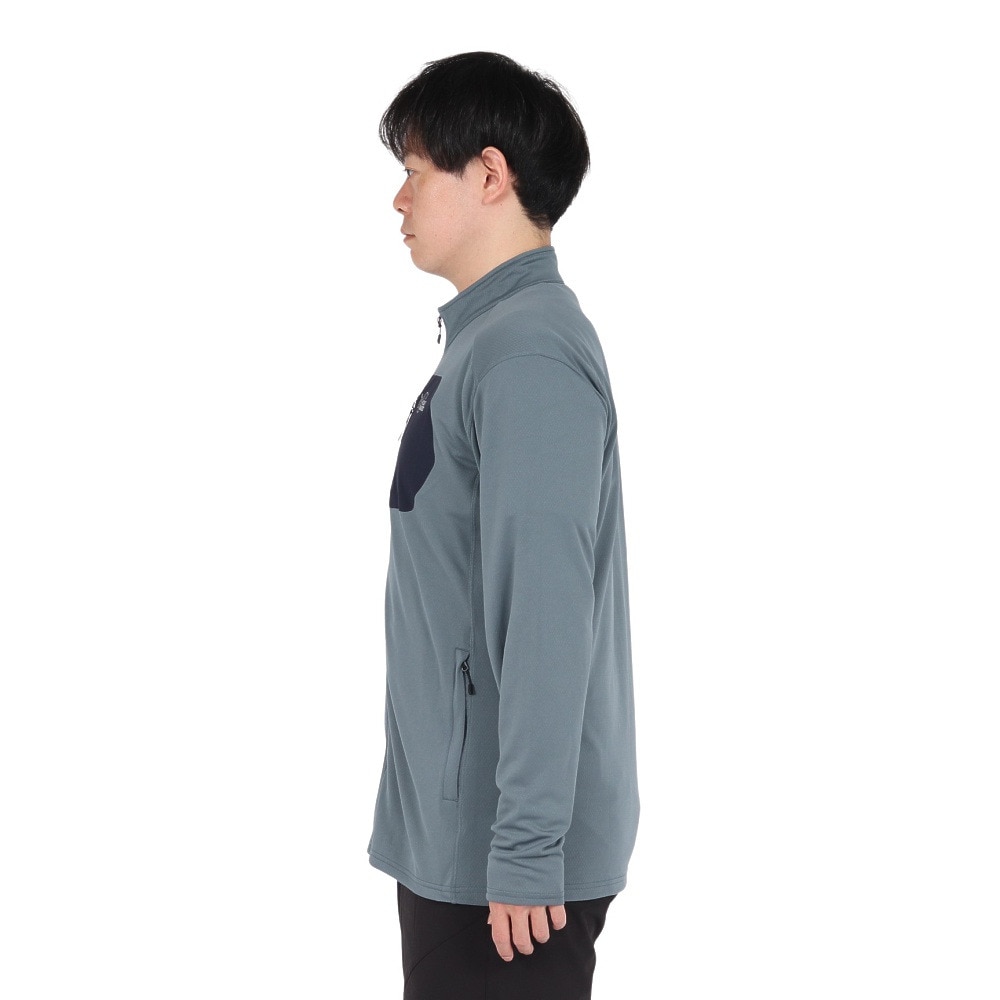 POLEWARDS（メンズ）長袖Tシャツ ロンT Fusiondry PP ジップジャケット PW2TJB02 BLU