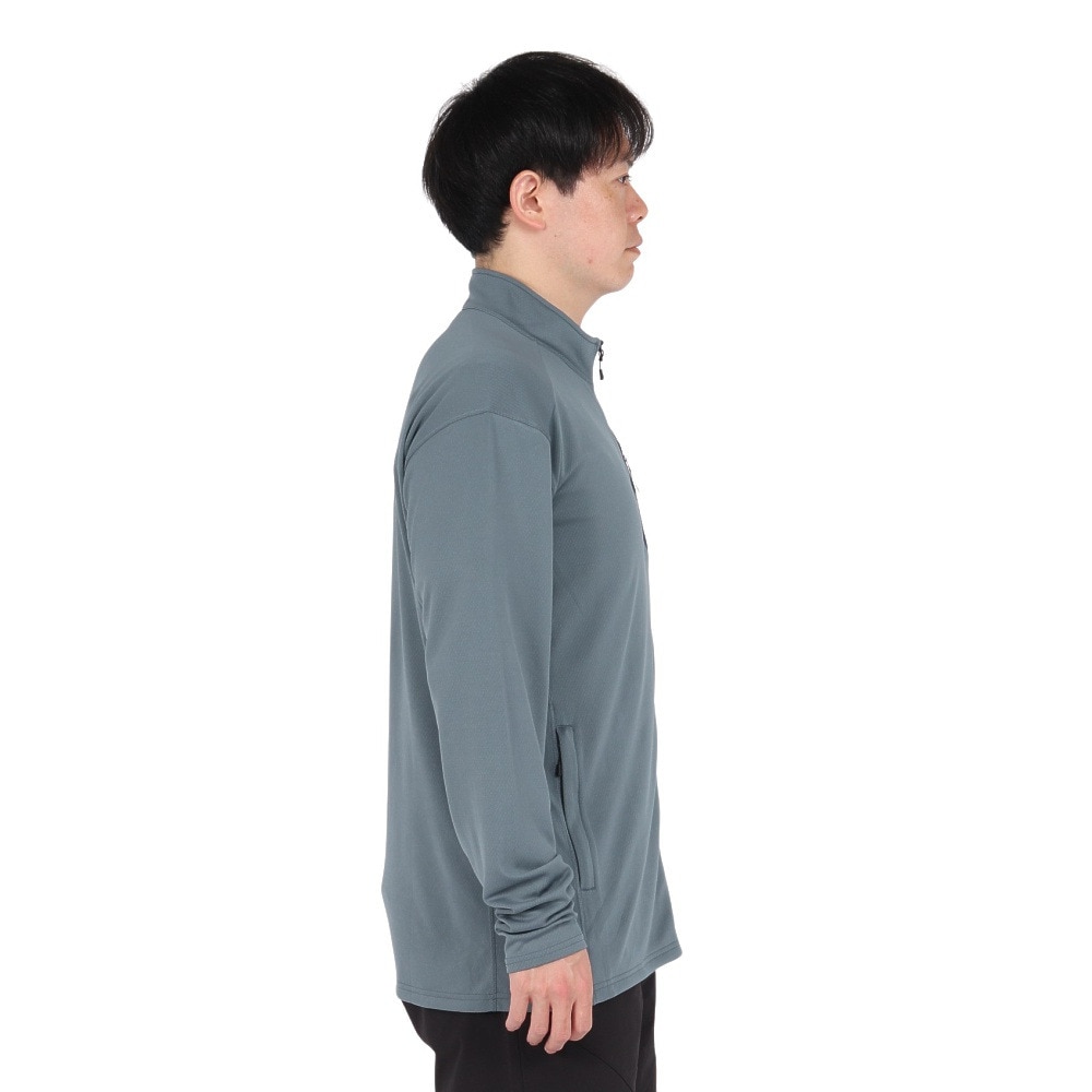 POLEWARDS（メンズ）長袖Tシャツ ロンT Fusiondry PP ジップジャケット PW2TJB02 BLU