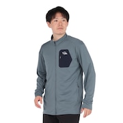 (メンズ)長袖Tシャツ ロンT Fusiondry PP ジップジャケット PW2TJB02 BLU