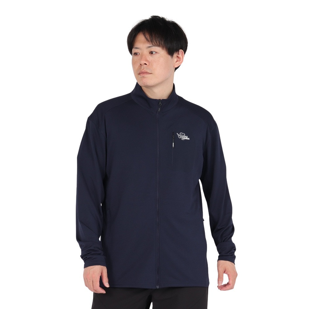 POLEWARDS（メンズ）長袖Tシャツ ロンT Fusiondry PP ジップジャケット PW2TJB02 NVY