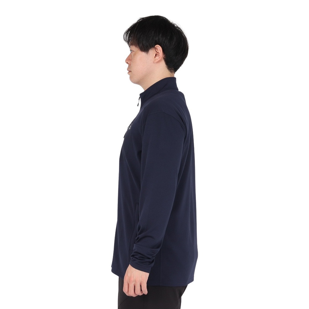 POLEWARDS（メンズ）長袖Tシャツ ロンT Fusiondry PP ジップジャケット PW2TJB02 NVY