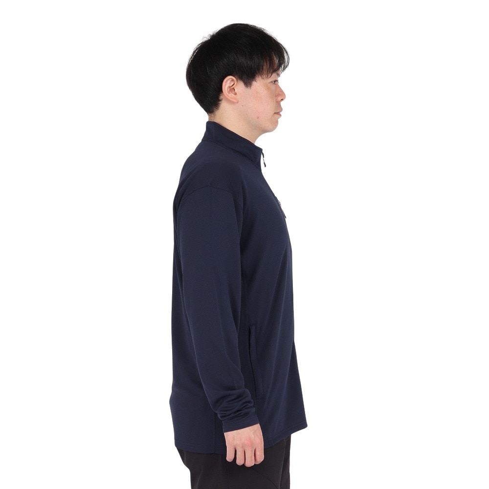 POLEWARDS（メンズ）長袖Tシャツ ロンT Fusiondry PP ジップジャケット PW2TJB02 NVY