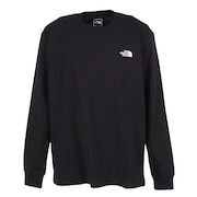 (メンズ)長袖Tシャツ ロンT ロングトスリーブスクエアデジタルグラフィック Tシャツ NT82545 K
