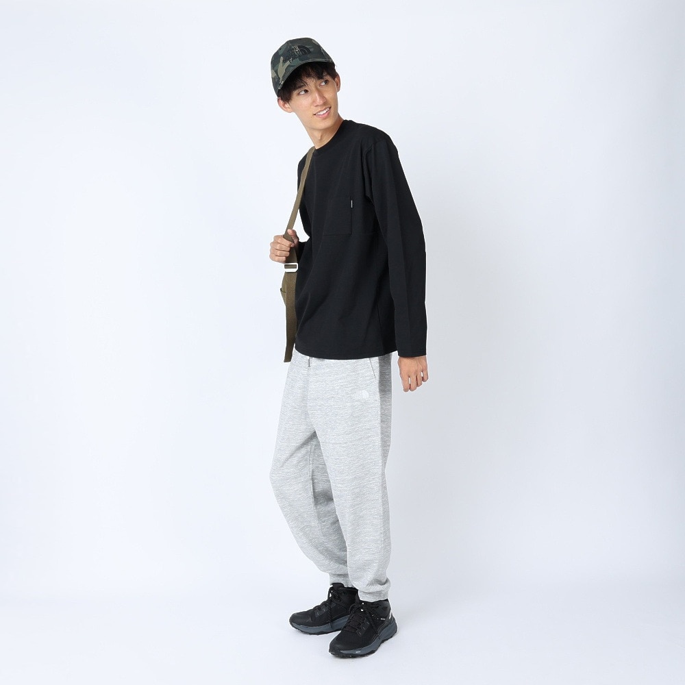 ザ・ノース・フェイス（THE NORTH FACE）（メンズ）速乾 UVケア 長袖Tシャツ ロンT ロングスリーブ エアリーリラックスTシャツ NT62345 K ブラック 防シワ