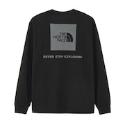 (メンズ)長袖 バックスクエアロゴTシャツ ロンT NT32442 KK