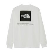 (メンズ)長袖 バックスクエアロゴTシャツ ロンT NT32442 WK