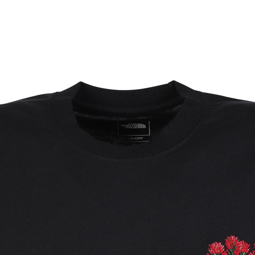 ザ・ノース・フェイス（THE NORTH FACE）（メンズ）ロンT フラッシュドライフラワーロゴ長袖Tシャツ NT82535 K