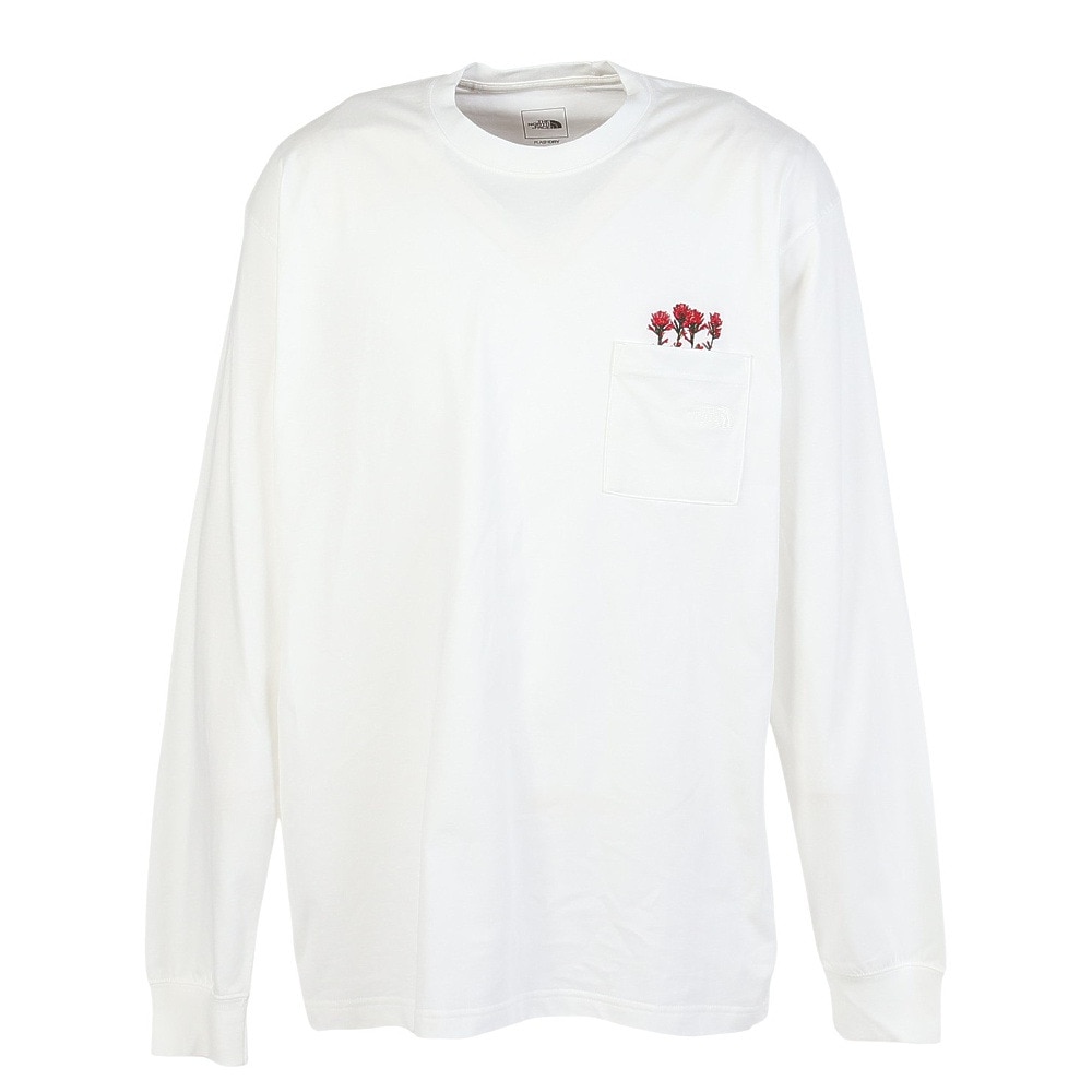 ザ・ノース・フェイス（THE NORTH FACE）（メンズ）ロンT フラッシュドライフラワーロゴ長袖Tシャツ NT82535 OW