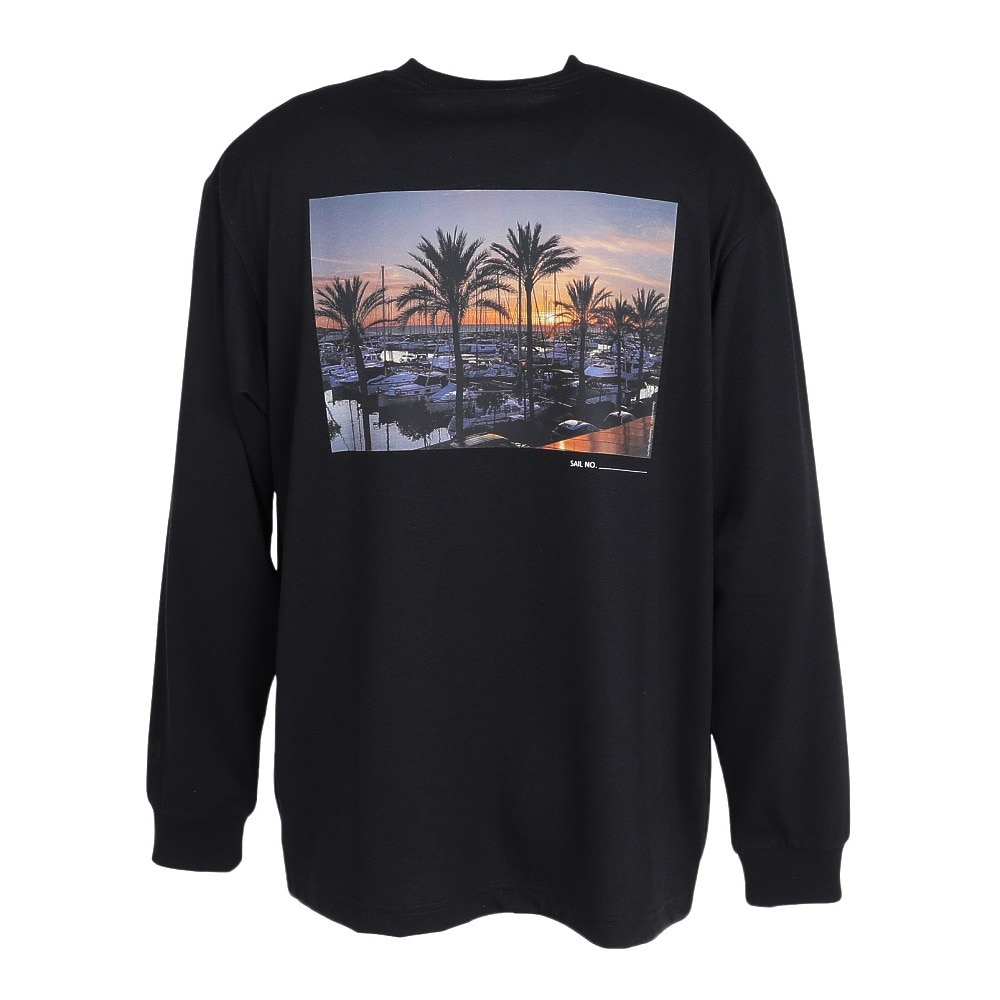 ヘリーハンセン（HELLY HANSEN）（メンズ）ロンT OCEAN グラフィック 長袖Tシャツ HM32583 K