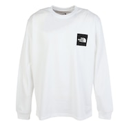 (メンズ、レディース)長袖Tシャツ ロンT ロングスリーブスクエアロゴTシャツ NT82534 W