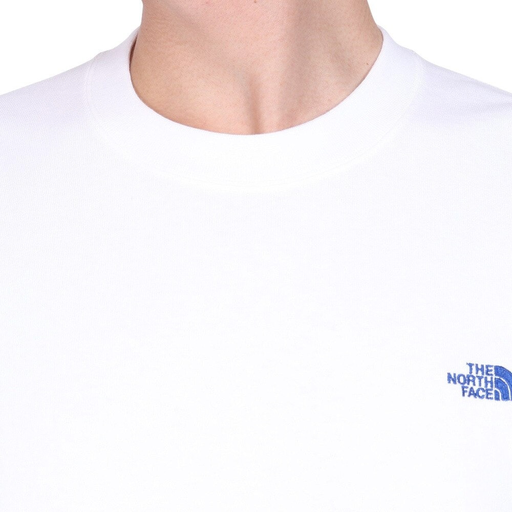 ザ・ノース・フェイス（THE NORTH FACE）（メンズ）Nuptse ヌプシ NT32443 長袖 UVカット ロングスリーブ コットンTシャツ ホワイト